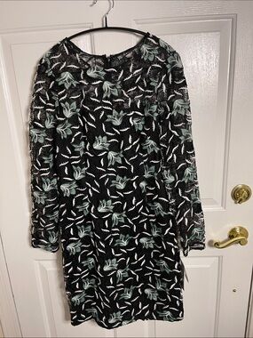 Aidan Mattox  From Dillards. Black Lace Overlay Dress (NWT)